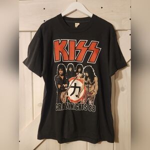 1988 Kiss Crazy Nights Band Tour Shirt. Size XL. 80s Screen Stars Tag. USA Made